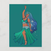 Carte Postale Pisces Zodiac ventre Danseuse Art Astrologie Déess (Devant)