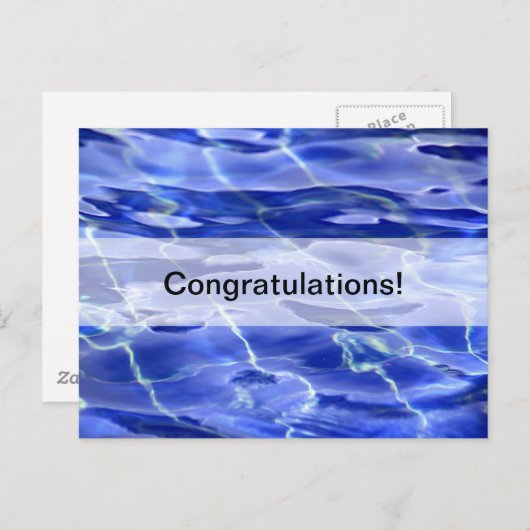 Carte Postale Piscine (Devant / Derrière)