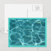 Carte Postale Piscine à bordure turquoise (Devant / Derrière)