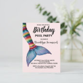 Carte Postale Piscine à voile bleu rose or Turquoise (Debout devant)