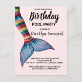 Carte Postale Piscine à voile bleu rose or Turquoise (Devant)