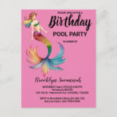 Carte Postale Piscine à voile bleu rose or Turquoise (Devant)