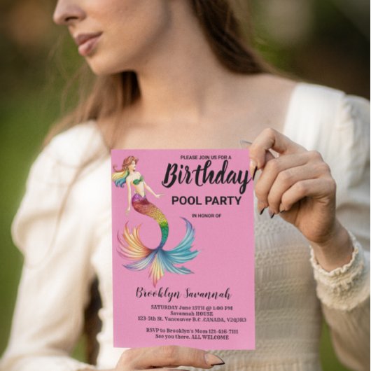 Carte Postale Piscine à voile bleu rose or Turquoise