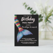 Carte Postale Piscine à voile bleu rose or Turquoise (Debout devant)