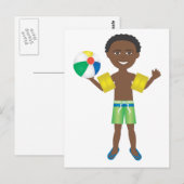 Carte Postale Piscine Ball Boy (Devant / Derrière)