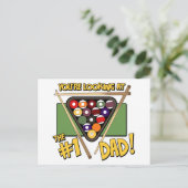 Carte Postale Piscine/Billard #1 Cadeau de Fête des pères papa (Debout devant)