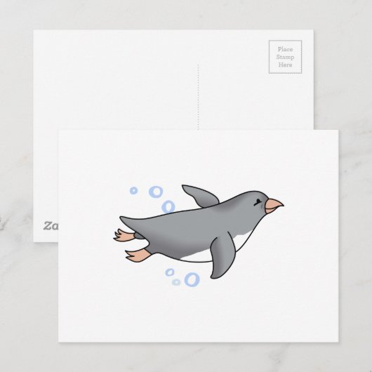 CARTE POSTALE PISCINE DE PENGUIN (Devant / Derrière)