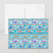 Carte Postale Piscine Piscine Motif d'équipe (Devant / Derrière)