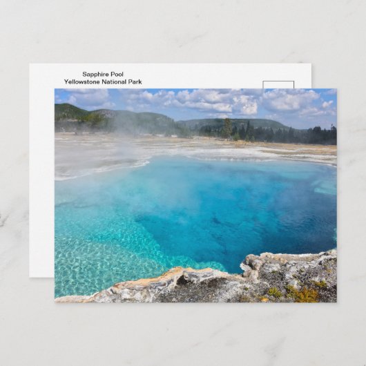 Carte Postale Piscine Sapphire, parc national Yellowstone (Devant / Derrière)
