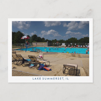 Carte Postale Piscine Summertime Lake Summerset, Illinois
