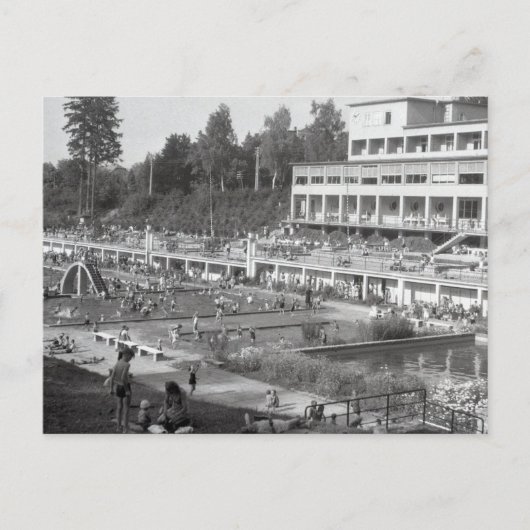 Carte Postale Piscine, vintage (Devant)