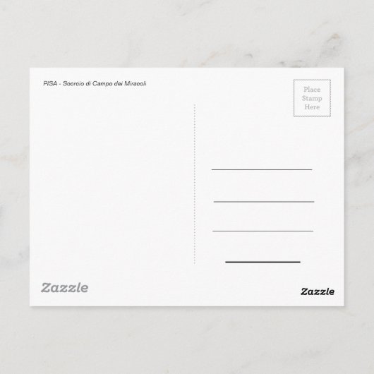 Carte postale - Pise - avec script (Dos)