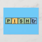 Carte Postale Pisher fait d'éléments (Devant)