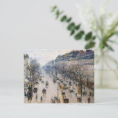 Carte Postale Pissarro - Boulevard Montmartre, Matin d'hiver (Debout devant)