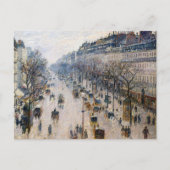 Carte Postale Pissarro - Boulevard Montmartre, Matin d'hiver (Devant)