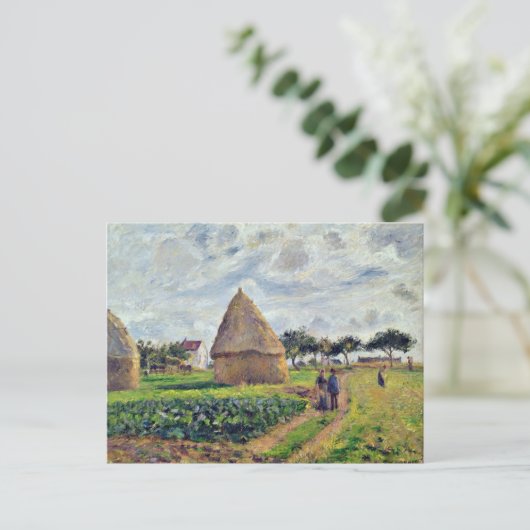 CARTE POSTALE PISSARRO - HISTOCQUES ET PATCH DE CABBAGE, (Debout devant)