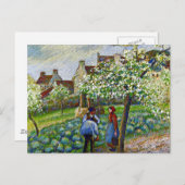 Carte Postale Pissarro - Plum Trees (Devant / Derrière)