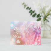 Carte Postale Pissenlit Élégant Inspirationnel Faire un Vœu (Debout devant)