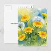 Carte postale Pissenlits (Devant / Derrière)