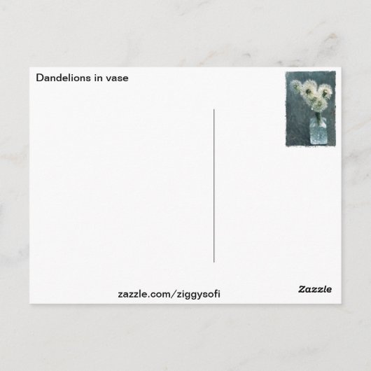 Carte Postale Pissenlits (Dos)