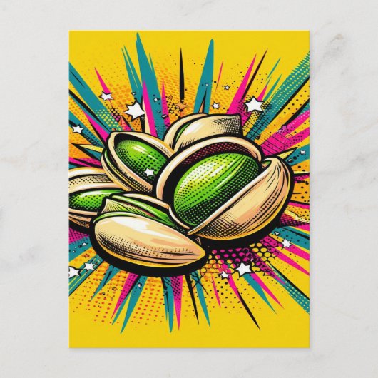 Carte Postale Pistachio super-pouvoirs (Devant)
