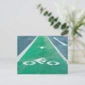 CARTE POSTALE PISTE CYCLABLE (Debout devant)