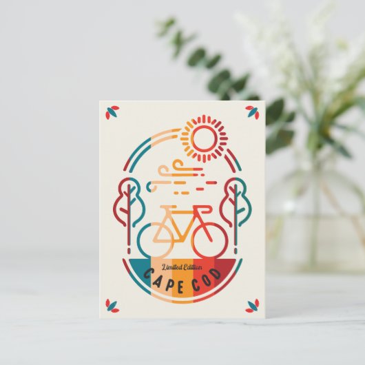 Carte Postale Piste cyclable Retro Cape Cod (Debout devant)