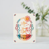 Carte Postale Piste cyclable Retro Hiawatha (Debout devant)