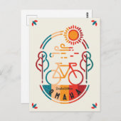 Carte Postale Piste cyclable Retro Omaha (Devant / Derrière)
