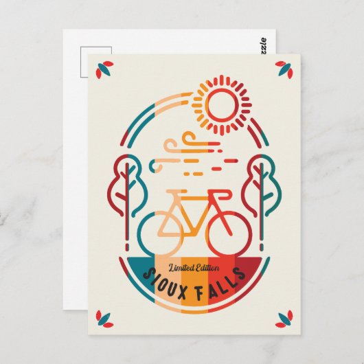 Carte Postale Piste cyclable Retro Sioux Falls (Devant / Derrière)