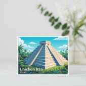 Carte Postale Piste de Chichen Itza Mexique (Debout devant)
