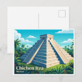 Carte Postale Piste de Chichen Itza Mexique (Devant / Derrière)