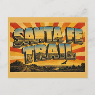 Carte Postale Piste de Santa Fe Kansas Prairie Falaises Art de l
