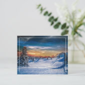 Carte Postale Piste de ski du matin de Noël (Debout devant)