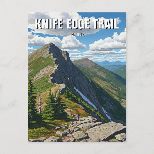 Carte Postale Piste Knife Edge Katahdin Maine (Devant)