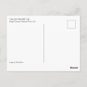 Carte Postale Piste Mist Falls, parc national King's Canyon, CA (Dos)