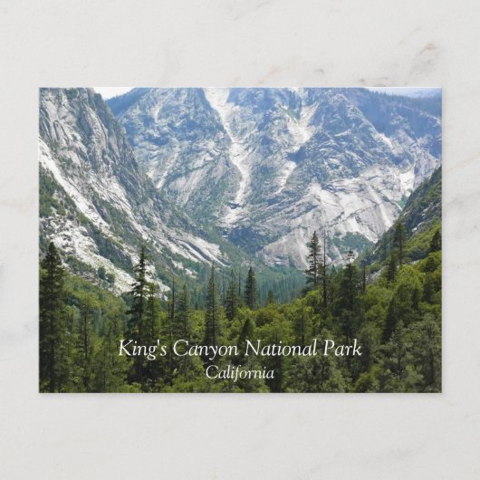 Carte Postale Piste Mist Falls, parc national King's Canyon, CA (Devant)