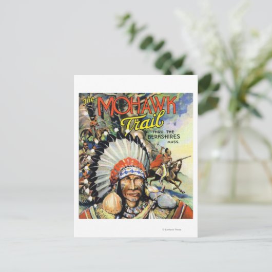 Carte Postale Piste Mohawk, Vue des Indiens Mohawk (Debout devant)