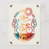 Carte Postale Piste Vélo Retro Des Moines. (Devant)