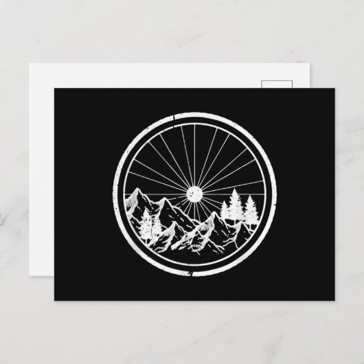 Carte Postale Piste VTT Mountain (Devant / Derrière)