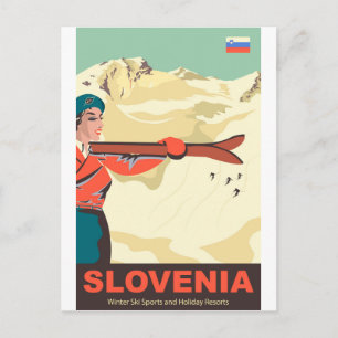 Carte Postale Pistes de ski de Slovénie
