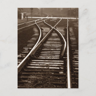 Carte postale ~ PISTES DE TRAIN VIDES ~ Commutateu