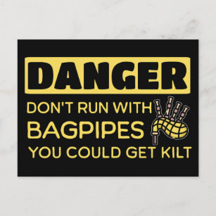 Carte Postale Pistolet Bagpipe Danger