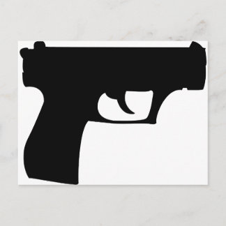 Carte Postale pistolet noir