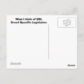 Carte Postale Pit Bull (Dos)