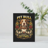 Carte Postale Pit Bull : Force Douce (Debout devant)