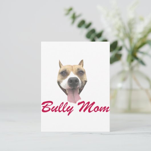 Carte Postale Pit Bull Smile Bully Maman (Debout devant)