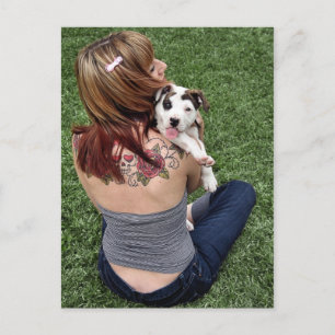 Carte Postale Pit Bull T-Bone Lucky Puppy
