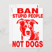 CARTE POSTALE PITBULL (Devant / Derrière)