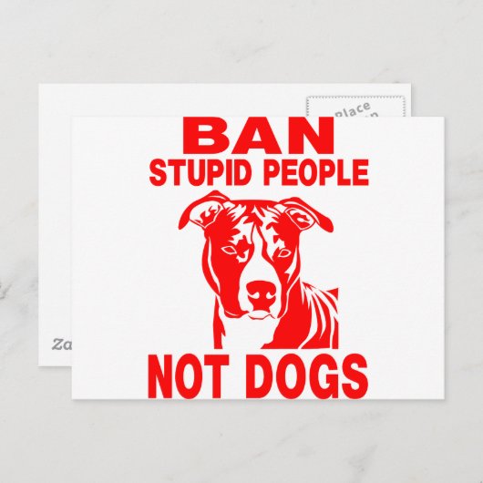 CARTE POSTALE PITBULL (Devant / Derrière)